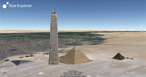 Pyramid Of Khafre Vs Empire State Building Size Explorer Compare