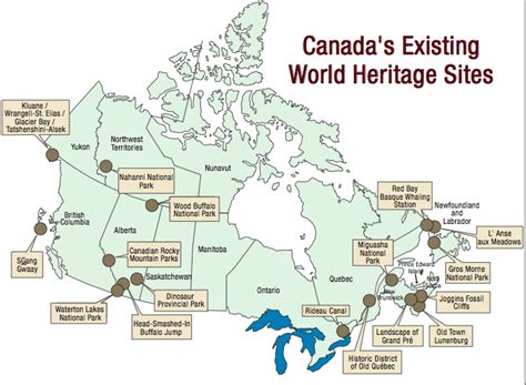 Paleophilatelieeu Canada 2014 Unesco World Heritage Sites