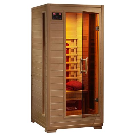 Radiant 1 Person Hemlock Infrared Sauna With 3 Ceramic Heaters The