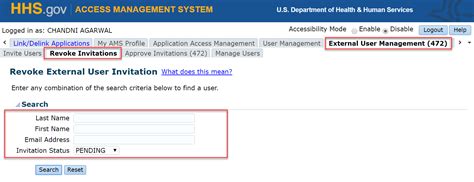 Hhs Ams How To Revoke An External User Invitation