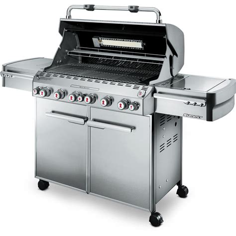 Propane, charcoal, smoker, and infrared searing burner. Weber Summit S-670 Freestanding Gas Grill, Natural Gas ...