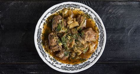 Greek Cabbage And Pork Stew Lahania Recipe Akis Petretzikis