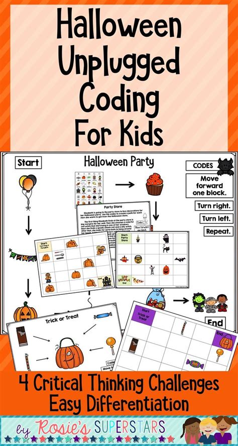 The halloween bundle is a spooky bundle! Halloween Coding Unplugged | Coding for kids, Unplugged ...