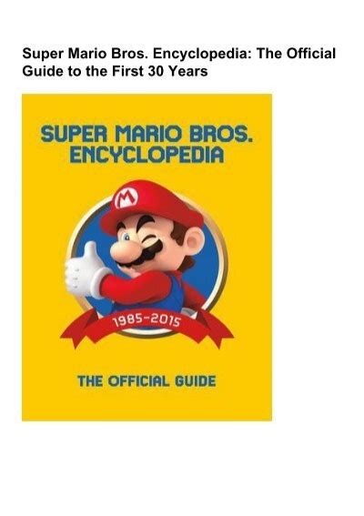 Daring Super Mario Bros Encyclopedia The Official Guide To The