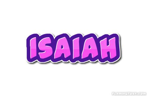 Isaiah Logo Herramienta De Diseño De Nombres Gratis De Flaming Text
