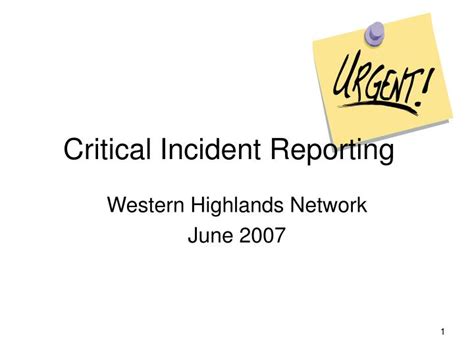 Ppt Critical Incident Reporting Powerpoint Presentation Free