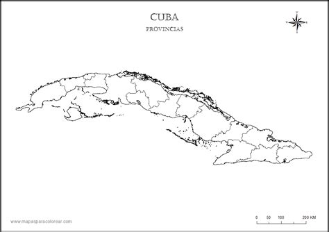 Mapas De Cuba Para Colorear