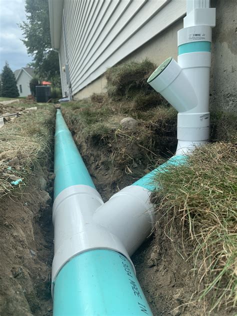 Drainage System For Gutter Downspout Rainwater Draining Water Away
