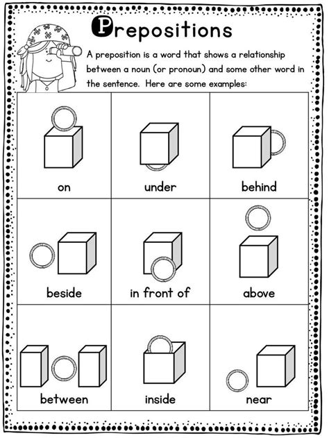 Preposition Worksheets For Kindergarten Preposition Worksheets