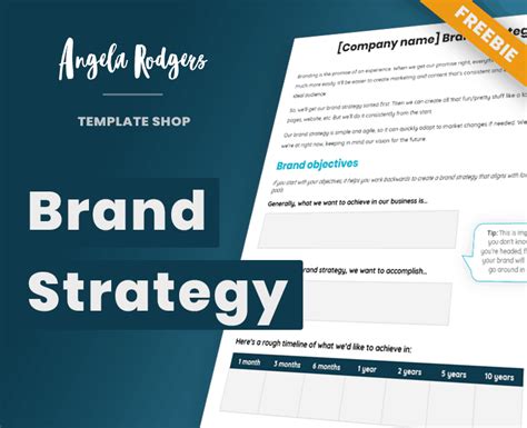 Creating A Brand Strategy Template Zohal