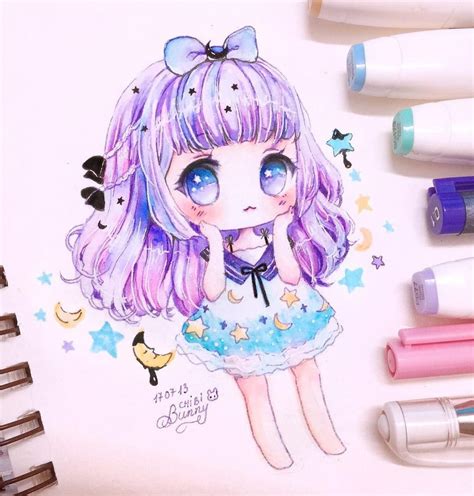Cute Pastel Goth Chibi Anime Kawaii Chibi Drawings Cute Drawings