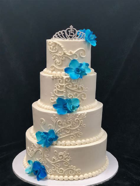 pretty blue orchids quinceanera cake orchid cake quinceanera cakes orchid wedding cake