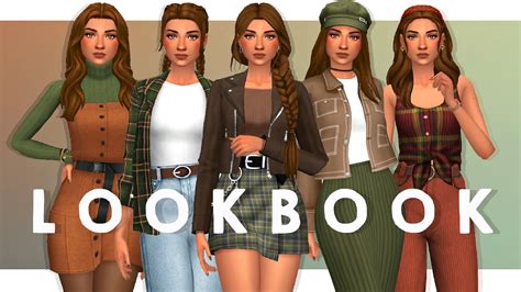 Fall Lookbook Sims 4 Create A Sim Full Cc List Youtube