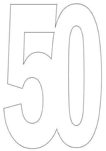 Number 50 Coloring Page Sketch Coloring Page