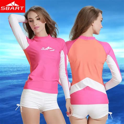 2017 Sbart Upf50 Rashguard Swim Woman Swim Long Sleeve Swim Shirt Spandex Body Dive Swimwear Sun