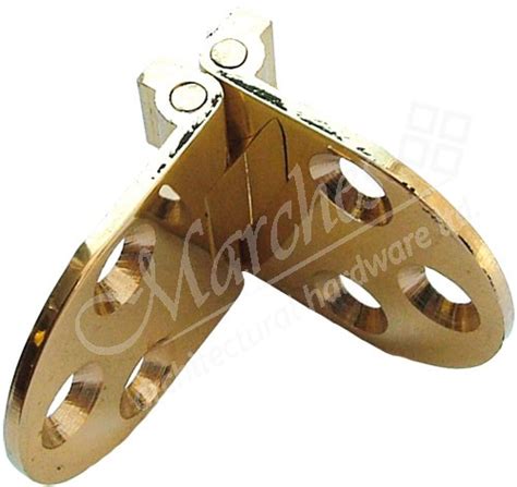 Self Supporting Folding Table Hinge Pair Satin Brass Backflap