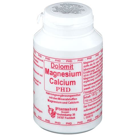 Dolomite Magnésium Calcium 250 Pcs Redcare Apotheke