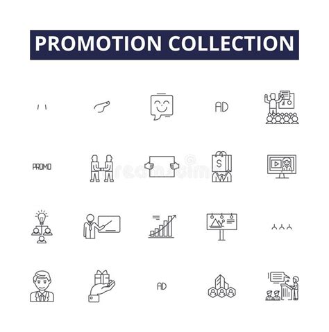 Promotion Collection Line Vector Icons And Signs Vector Promotion