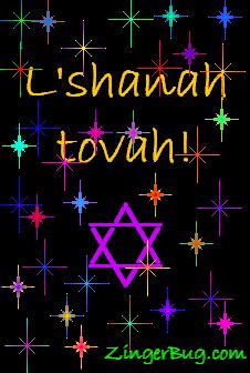 lshanah tovah colorful stars glitter graphic greeting comment meme  gif