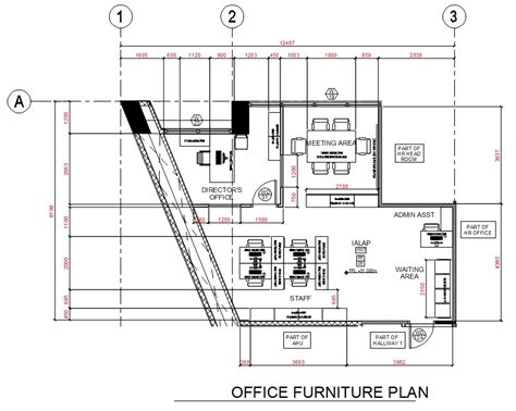 Director Office Furniture Plan Autocad File Cadbull