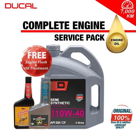 Ducal Semi Synthetic Engine Oil 10w40 Api Smcf 4 Litres Free Engine