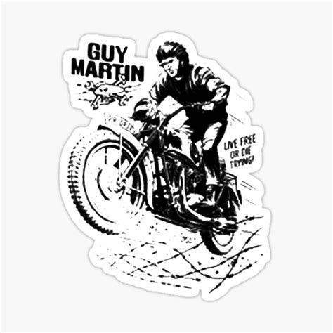 Guy Martin The Legendary Isle Of Man Sticker For Sale By Ancientspell
