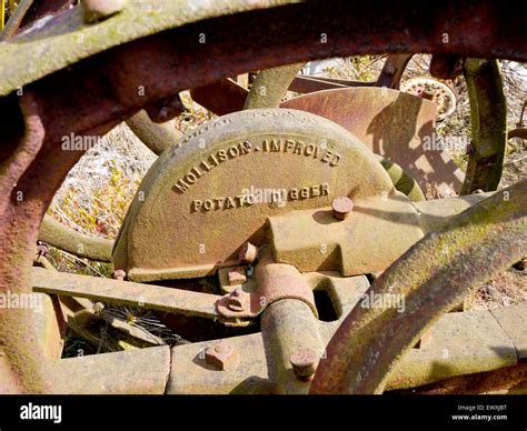 Old Vintage Potato Digger Uk Stock Photo Alamy