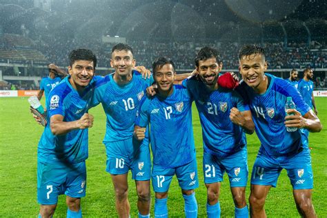 indian football team on twitter all smiles after winning their safffchampionship2023 🏆 opener