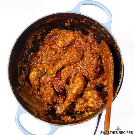 Chicken Bhuna Masala Recipe Swasthi S Recipes