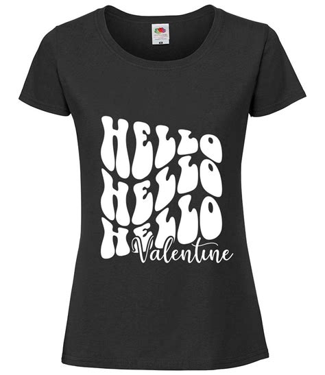 ladies hello valentine t shirt print shirts quality valentines day top