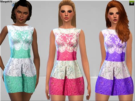 Sims Addictions Sims 4 Delicate Lace Dress