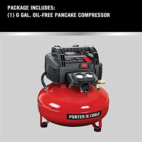 Porter Cable Air Compressor 6 Gallon Pancake Oil Free C2002
