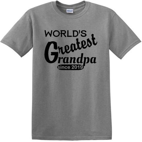 Worlds Greatest Grandpa Since 2019 Tshirt Grandpa Etsy T Shirt