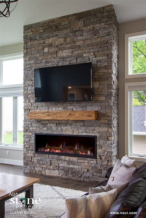gothenburg™ fireplace natural stone veneers inc in 2021 fireplace feature wall fireplace
