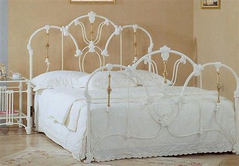 Wrought Iron Queen Bed White Hanaposy