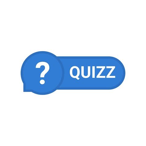 Premium Vector Blue Speech Bubble With Quiz Text And Question Mark