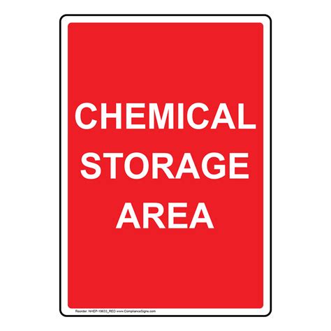 Chemical Storage Area Sign Nhe 19633red