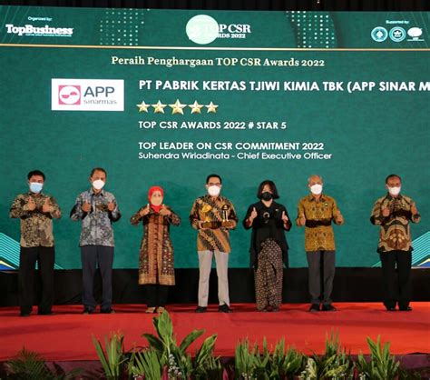 Penuhi Standar Global 3 Unit Usaha APP Sinar Mas Raih Top CSR Award