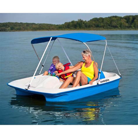 Sun Dolphin Sun Slider Pedal Boat With Canopy Blue West Marine