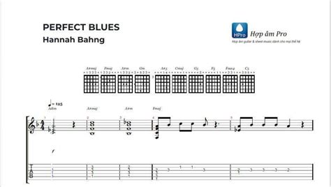 Hợp âm guitar PERFECT BLUES Giọng Hannah Bahng