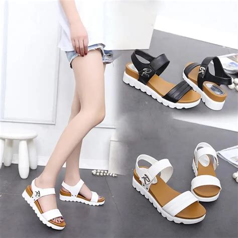 Sagace Shoes Sandals Summer Women Aged Flat Fashion Sandals Comfortable