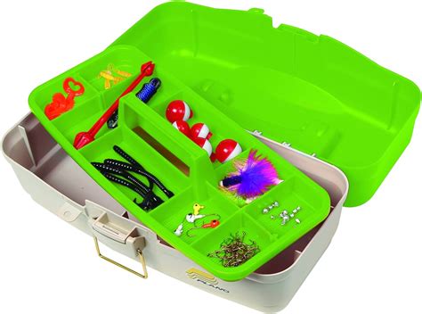 Plano Unisex S Let S Fish One Tray Tackle Box Green Tan Size Amazon Co Uk Sports Outdoors