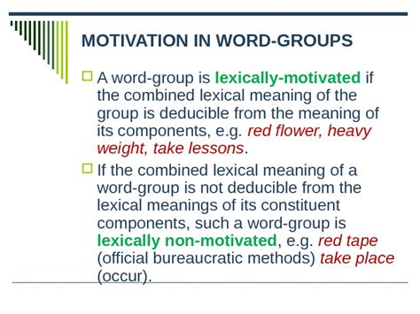Word Groups Lecture 12 Word Groups Vs Phraseological Units