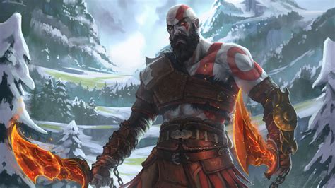 Kratos God Of War Ragnarok Art 4k 3561j Wallpaper Pc Desktop