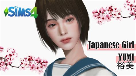The Sims 4 Cas L Yumi Japanese Girl L Cc List And Tray Files Youtube