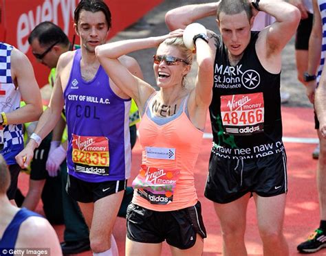 nell mcandrew reveals her athletic form in fitted running wear daily mail online