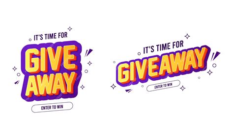 Premium Vector Giveaway Text Banner Collections