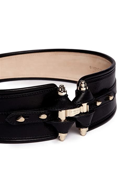 Lyst Givenchy Obsedia Leather Belt In Black