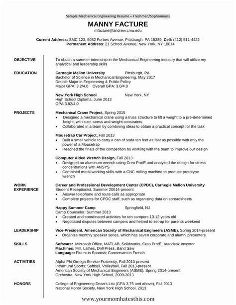 Also, remember to tailor your resume to the position for. 25 Mechanical Engineer Resume Template in 2020 ...