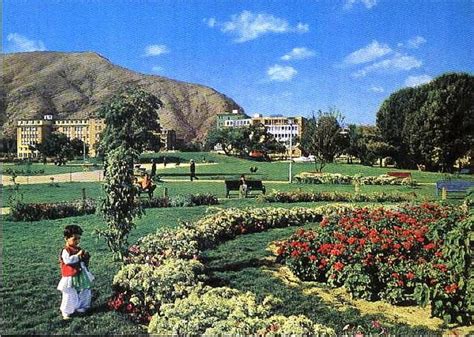 1st photo, kabul in 1970 2nd photo, the same intersection in 1993 during the civil war. Afghanistan c 1970s Postcard - Zarnegar Park, Kabul ...